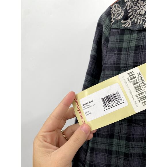 Johnny Was XS Anderson Western Tunic Embroidered Flannel NWT - Picture 4 of 5